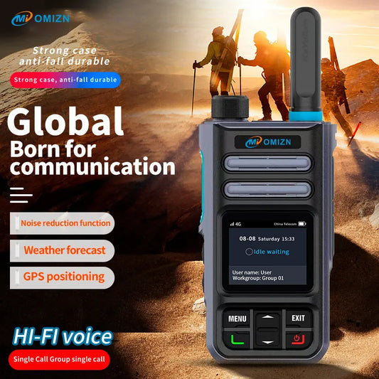 OMIZN A3 Modelo Global Walkie Talkie5000 millas de distancia, sistema Androidwalkie-talkie